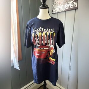 Lightning McQueen Graphic Unisex Navy T-Shirt